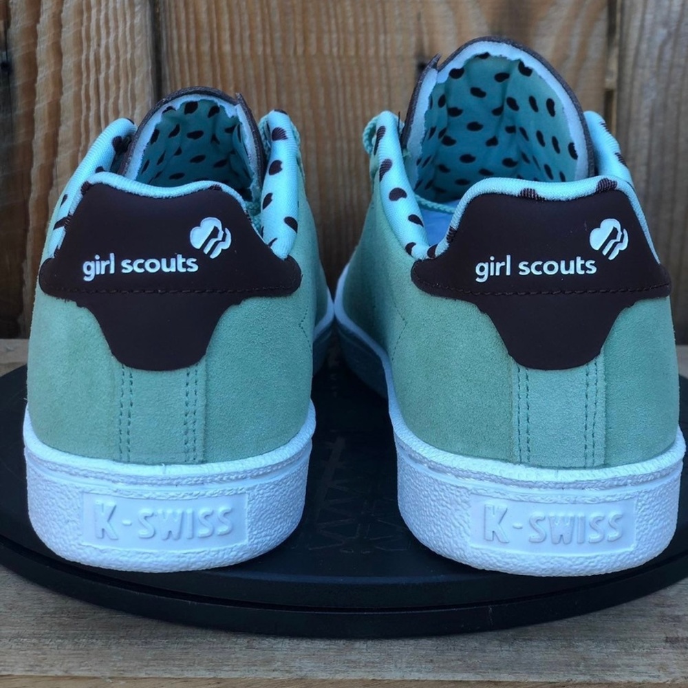 NEW NIB RARE K-Swiss X Girl Scouts Thin Mints Court '66 Varsity Low LIMITED EDTN - Picture 5 of 12